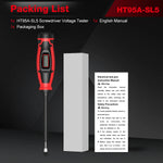 Habotest HT95A SL5 Digital Screwdriver Voltage Tester LCD Backlight AC Voltage 6-390V Flat Head Insulated Handle Automatic Shutoff