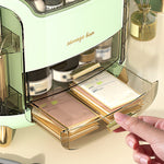 LinkMejor Large Cosmetic Storage Box Makeup Skincare Jewelry Lipstick Organizer Waterproof Dustproof Clear Design for Easy Visibility