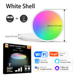 Elfeland 24W 30cm Smart LED Ceiling Light RGB+White Light WiFi APP & Voice Control 3000K~6500K Dimmable Works with Alexa & Google