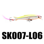 SeaKnight SK007 Minnow 16g 100mm 0.6-1.2M 1PC Fishing Lures with Feather Artificial Baits Swimbait Wobblers Minnow Fishing Lure