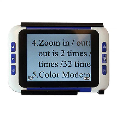 2-32X 3.5 inch LCD Digital Magnifier Portable Reading Aid Rechargeable Battery TV-OUT Multiple Color Modes Pocket-Sized Loupe