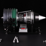 Teching DM119 DIY Twin-spool Turbofan Engine Model Assembly Kit 1/10 Electric Aircraft Jet Engine 15in Physics Experiment Science Education Toys