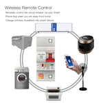 1P-4P 10A-80A Tuya WiFi Smart Circuit Breaker Wireless APP Remote Control Schedule Setting Automatic Intelligent Interruptor Work with Alexa Google Assistant