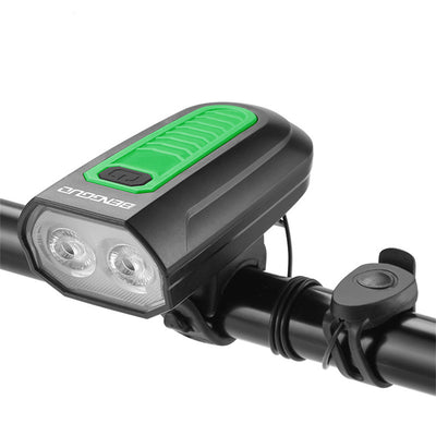 LinkMejor 120DdB Wire-controlled Horn 150-300LM Bicycle Headlight 3 modes Flashing Waterproof Type-C Charging Bike Front Lights for Outdoor MTB Cycling