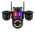 Three Screens 3MP WiFi PTZ Camera Human AI Motion Night Vision Sound&Light Alarm Two-way Audio Monitoring Camera for Indoor Outdoor Security Surveillance