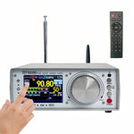TEF6686 Full Band Stereo Radio High Sensitivity FM AM SW LW Bluetooth Transmitter Infrared Remote Customizable Bandwidth Rechargeable Battery Digital Display