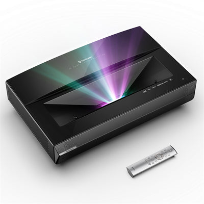 [US Direct] Bomaker Polaris 6500 Lumens 4K Resolution Image HDR10+ MEMC WiFi Built-in HiFi Speaker Portable Smart Home Theater Ultra Short Throw Triple Laser Projector US Plug