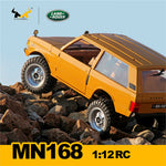MNRC MN168 RTR 1/12 2.4G 4WD RC Car for Land Rover LED Light Off-Road Climbing Truck Rock Crawler Full Proportional Vehicles Models Toys Oil Filled Shocks