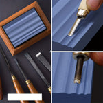 Wood Carving Sharpening Stone Kit 400 & 1000 Grit Whetstone with Multiple Notches Waterstone Straightens and Repairs Whittling & Carving Blades Chisels and Gouges