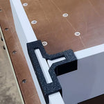 T-Shaped Corner Connector 102mm Black PP T-Joint Bracket Right Angle Brace for Woodworking Furniture Shelving
