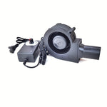 9733 Blower Fan 12V 1.80A High Air Volume Turbine Adjustable Speed Control Compact Design for BBQ Camping Firewood Stove Charcoal Starter Outdoor Cooking Fan