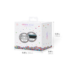 LinkMejor LinkMejor-NS2290 2pcs Mini Racing Wheel for Switch2 Transparent Crystal with Colorful Particles Game Controller Grip Steering Wheel Accessories