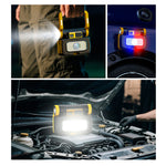 IPRee Multifunctional Folding LED Solar Flashlight Dual Light Source Outdoor Camping Torch Built-in 18 Hardware Tools USB Rechargeable Outdoor Waterproof Emergency Lantern