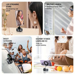 360° Rotate Foldable Car Mount Phone Holder Universal Vacuum Strong Magnetic Multifunctional Navigation Support Bracket