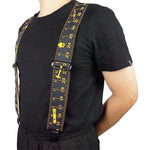 5cm Elastic Ruler Men's Suspender 4 Clips X-shaped Adjustable Casual Trousers Strap for Work Construction Tailoring