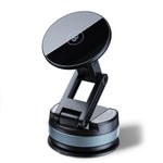 Magnetic Vacuum Suction Car Phone Holder Foldable & Extendable Mount for Windshield/Dashboard Universal Fit for All Smartphones