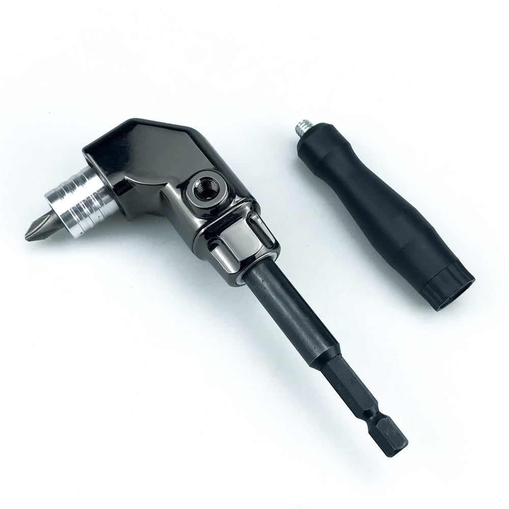 90 Degree Turning Universal Screwdriver Batch Head Corner Adapter with Quick Release Hexagonal Interface Ideal for Hard-to-Reach Areas Optional 10-Piece Accessory Set