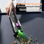 Tevorex 3 in 1 Handheld Vacuum Cleaner 15000Pa Strong Suction Two Speeds Green Light Dust Detection USB Charging Vacuum with LED Digital Display for Car Use