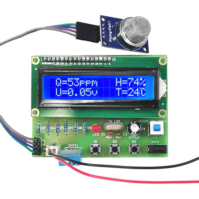Air Quality Temperature Humidity Voltage Detection Kit Multi Gas Sensor Support MQ Series PCB Board Comprehensive Environmental Monitoring