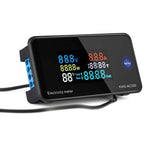 LinkMejor AC 50~300V 20A/100A Digital Electricity Meter Voltmeter Ammeter With CT Power Current Voltage Temperature Measurement