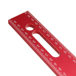 LinkMejor 300x200mm Aluminum Alloy Precision Woodworking Square Right Angle Ruler with Base