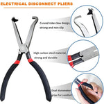 Automotive Disconnect Pliers Set Reliable Carbon Steel Compact Connector Removal Tool for Engine Maintenance