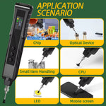 LinkMejor 140g Lift Electric Vacuum Suction Pen Rechargeable Portable SMD IC Handling Tool Built-in Mini Pump Anti-Static LED Light Type-C Charging Screen Display
