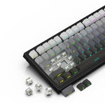 LinkMejor X81 Tri-Mode Mechanical Gaming Keyboard with Multi-media Knob 75% 81 Keys RGB Backlit Hot Swappable Gasket Structure 8000mAh White Switch Wireless Gaming Office Custom Keyboard