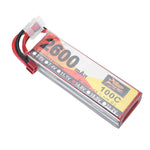 LinkMejor Power 14.8V 2600mAh 100C 4S LiPo Battery T Plug for RC Car
