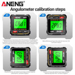 LinkMejor RN01 Digital Angle Gauge Magnetic Protractor Inclinometer 360 Degree Level Measurement Device LCD Display with Backlight Portable Design