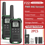 Baofeng BF-T22 Walkie Talkies 16 Channels 446MHz PMR License-Free Two-Way Radios LED Flashlight Hands-Free VOXs 1400mAh Type-C USB Charging