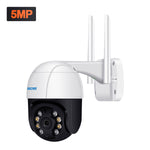 LinkMejor QF518 5MP Pan/Tilt AI Humanoid Detection Auto Tracking Cloud Storage Waterproof WiFi IP Camera with Two Way Audio Night Vision