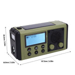 Hanrongda HRD907 Emergency Radio Solar Hand Crank Powered 10000mAh Power Bank AM FM SW Weather Bands Flashlight SOS Alarm IPX6 Waterproof Survival Gear for Outdoor Emergency Preparedness