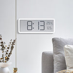 LinkMejor Screen Digital Wall Clock Time Temperature Humidity Time Display Electronic Clock Desktop Digital Clock Battery Powered