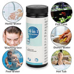 50/100pcs 16-In-1 Drinking Water Test Kits Strip Home Water Quality Test Swimming Pool Spa Water Test Strip Nitrate Nitrite PH Hardness
