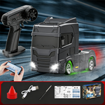YF 3605 RTR 1/64 2.4G 4WD Mini Drift RC Car Truck Tractor Support App Remote Controlled LED Light Two Speed Full Proportional Engineering Vehicle Desktop Toys Model Collection Gift For Boys