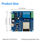 ESP32-C6 WiFi BT Development Board DC 5-60V Single Channel Relay Module Onboard Type-C Interface Switch Module