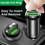 200W Dual USB Car Charger Fast Charging for iPhone QC3.0 Mini USB Car Phone Charger for Xiaomi for Samsung Huawei Honor