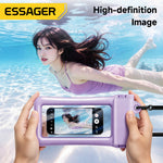ESSAGER ES-FSD04 Waterproof Phone Pouch IPX8 Waterproof Case Universal Touchscreen Compatible Underwater Photography Dry Bag for Pool Beach Boating Travel Accessories