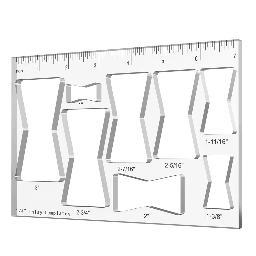 8 In 1 Router Template Jig 7 Inch Router Inlay Template Bowtie Router Template Decorative 8 Sizes Router Jig Woodworking DIY Tool