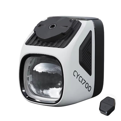 LinkMejor 1700LM Wireless Remote Control Hanging Bike Headlight Waterproof Type-C Charging Aluminum Alloy Bicycle Front Light for MTB Night Riding Safety
