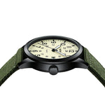 LinkMejor Simple Calendar Sports Waterproof Quartz Watch Comfortable Nylon Strap Luminous Pointer Men Watch with Alloy Case