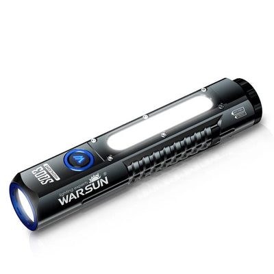 WARSUN Rechargeable Flashlight 1900 Lumens 4000 Mah Super Bright Magnet Flash Light Powerful Handheld LED Portable Waterproof Flashlight