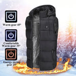 LinkMejor HV-02 Unisex 2 Zone Heating Vest 3-Gears Heated Jackets USB Electric Thermal Clothing Winter Warm Vest Outdoor Heat Coat Clothing
