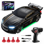 LinkMejor E84 E85 RTR 1/64 2.4G 4WD Mini Drift RC Car Race LED Light Two Speed Full Scale Radio Control High Speed Motor On-Road Racing Vehicle Model Boys Gifts Toys