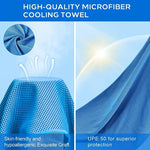 LinkMejor 1 Pack Breathable Cooling Towels for Men Women UV Protection Quick-Dry Absorbent Sports Headscarf for Gym Running Golf Cycling Camping