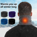 LinkMejor 3 Gears Electric Heating Scarf Adjustable Intelligent Winter USB Rechargeable Neck Cold Protection Warm Scarf for Men Women (Battery not included)