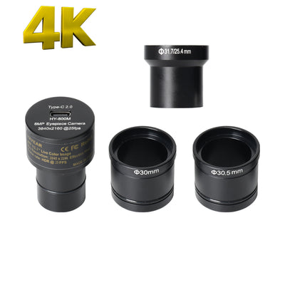 LinkMejor Digital Electronic Eyepiece FHD 4K IMX377 CMOS USB Microscope Camera Digital Eyepiece Free Driver for Microscope or Telescope