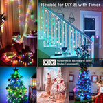 LinkMejor 5m~20m Smart RGBIC LED String Lights Music Sync IP68 Waterproof APP/Remote/Voice Control With Alexa/Google Christmas Decoration