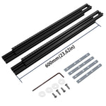 LinkMejor Trimming Machine Guide Rails 400mm-800mm Adjustable Backing Auxiliary Guide Bracket Aluminum Alloy Milling Groove Engraving Guide Rail
